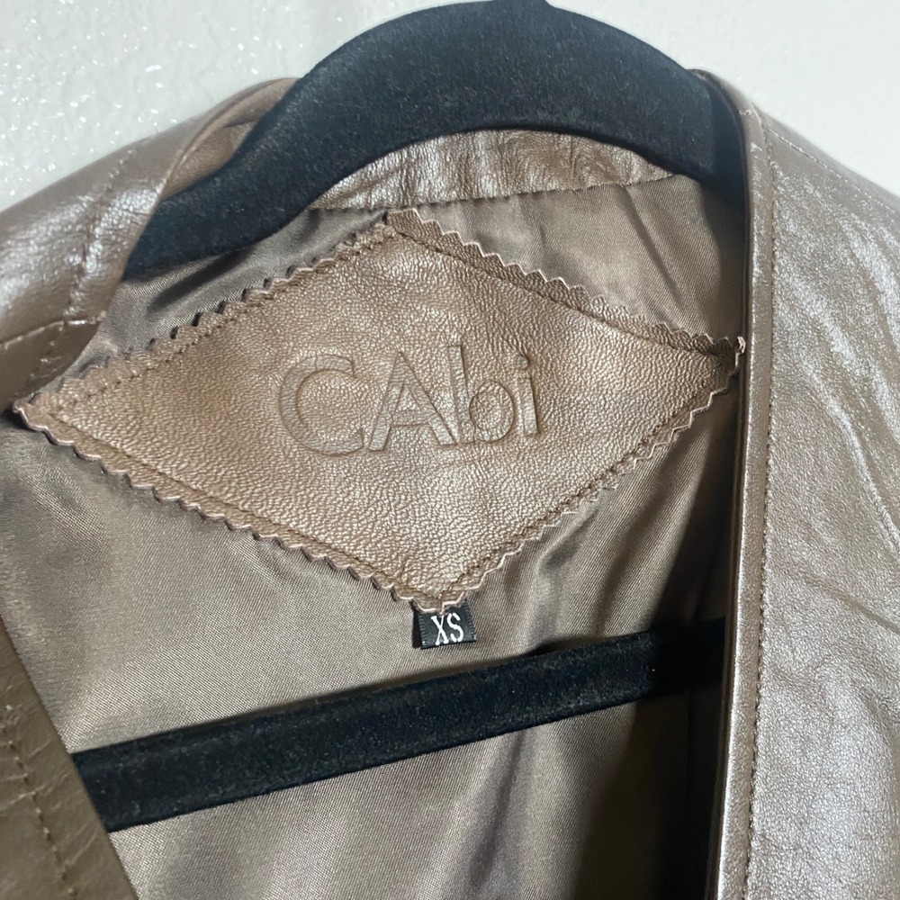 Cabi Brown 100% Leather XS Country Western Cowboy Rodeo Renaissance Faire Retro - Picture 2 of 5